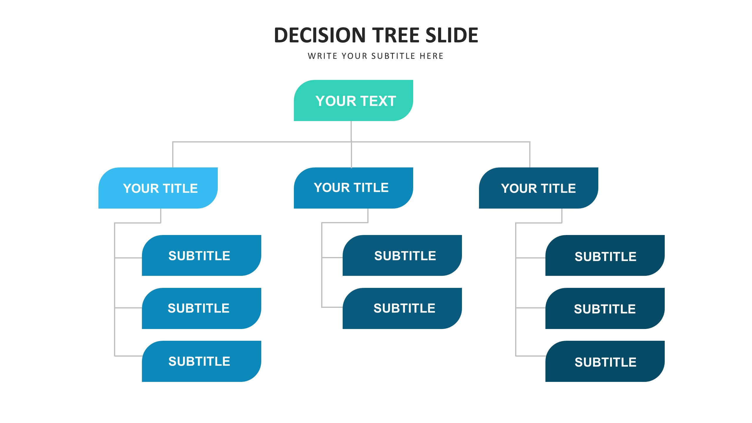 Decision Tree slide templates | Biz Infograph