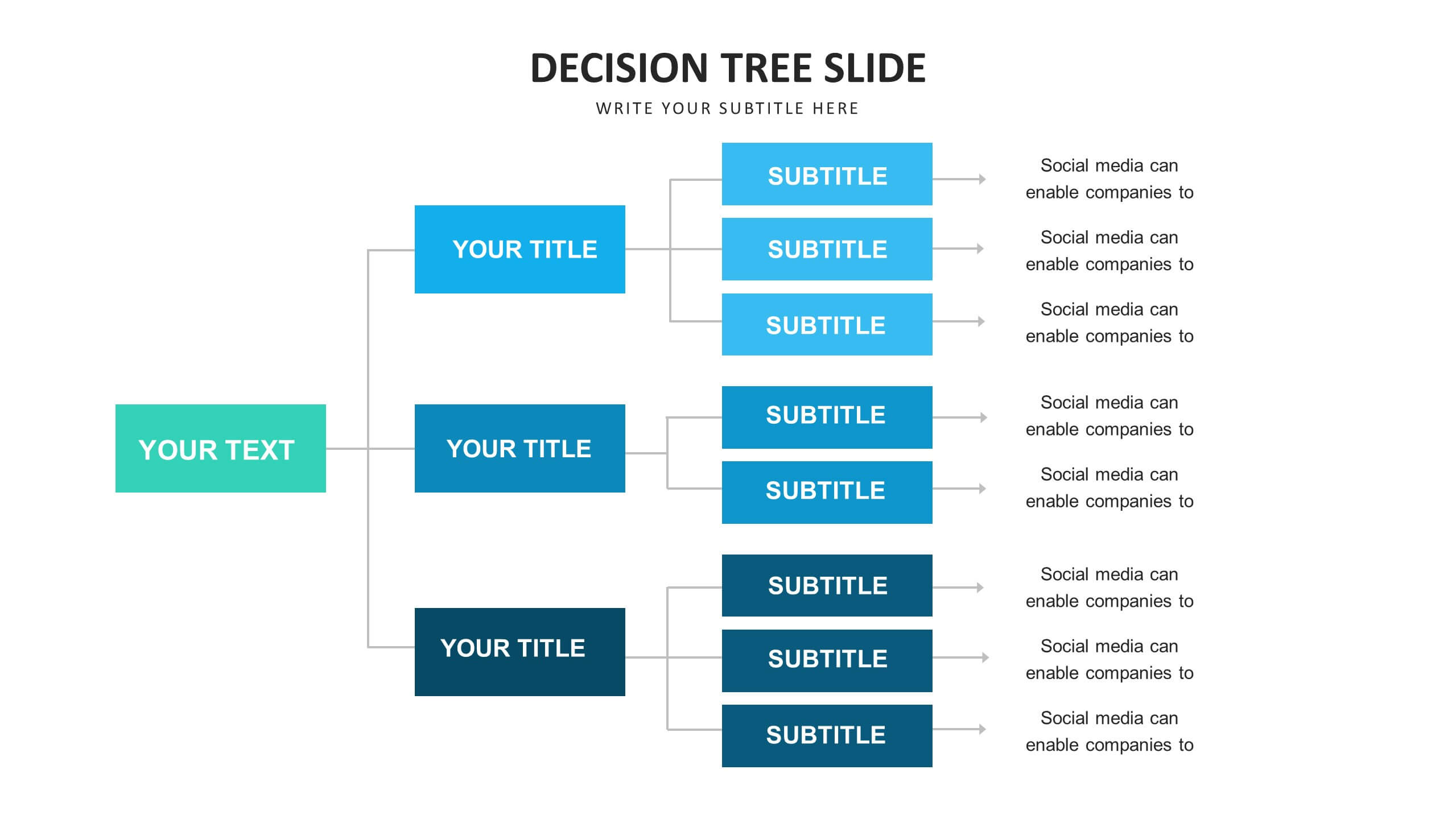 Decision Tree slide templates | Biz Infograph