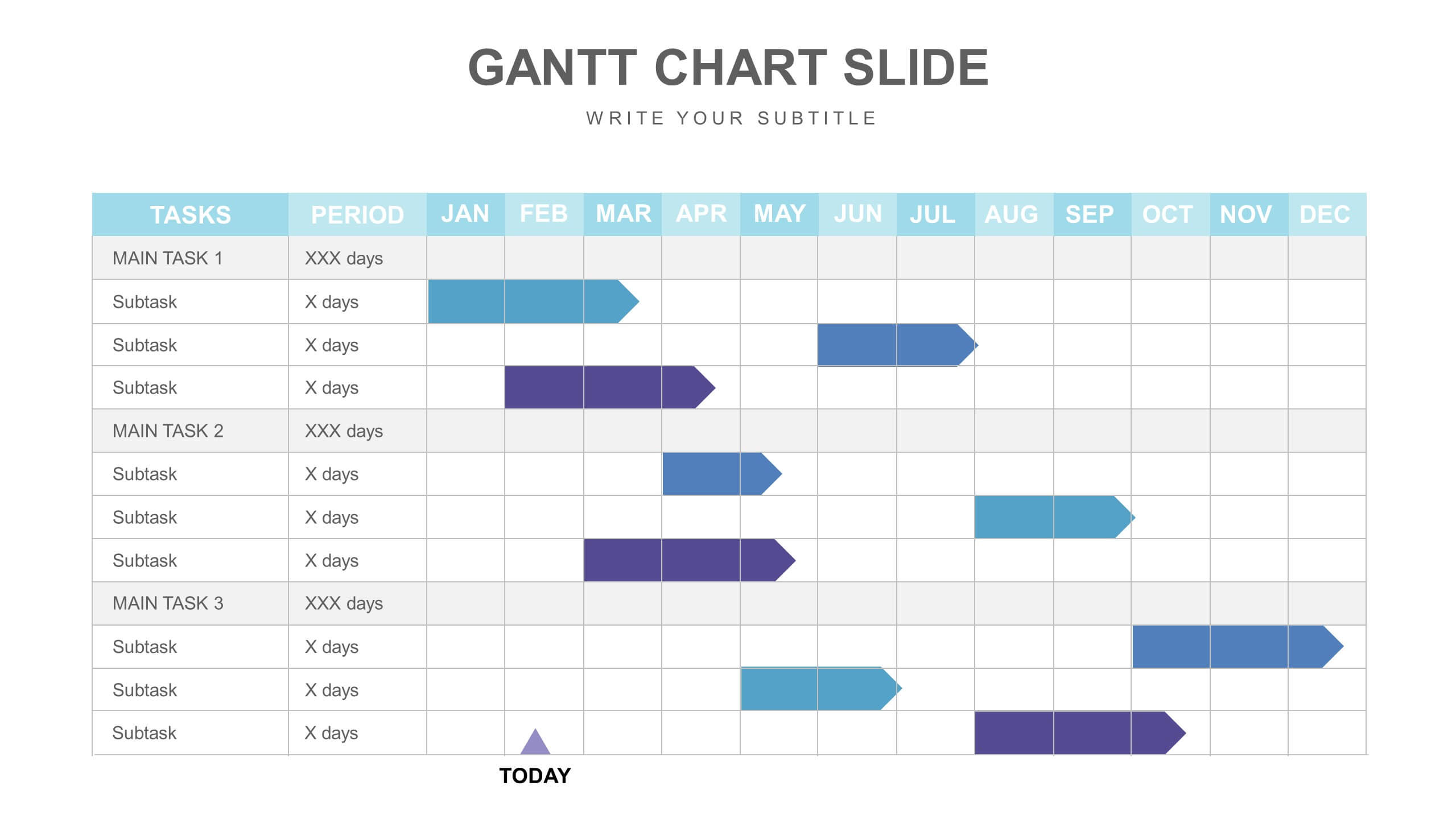 Gantt Slide Templates | Biz Infograph