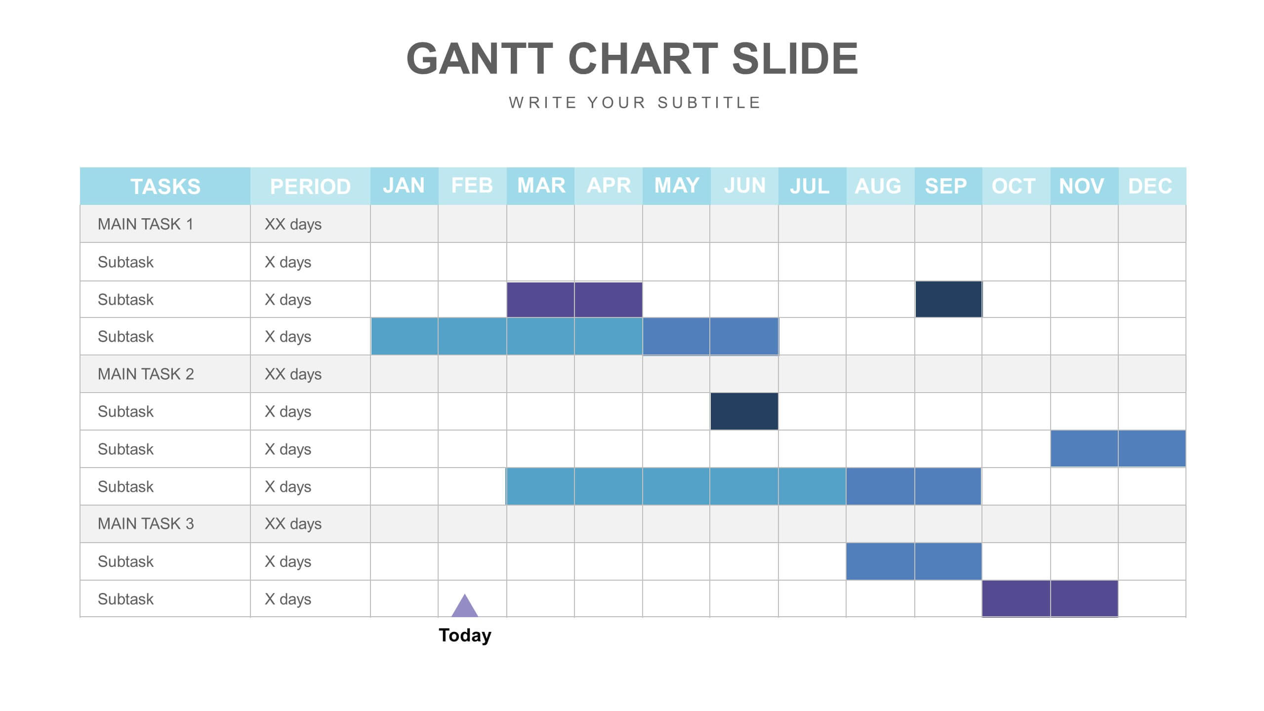 Gantt Slide Templates | Biz Infograph