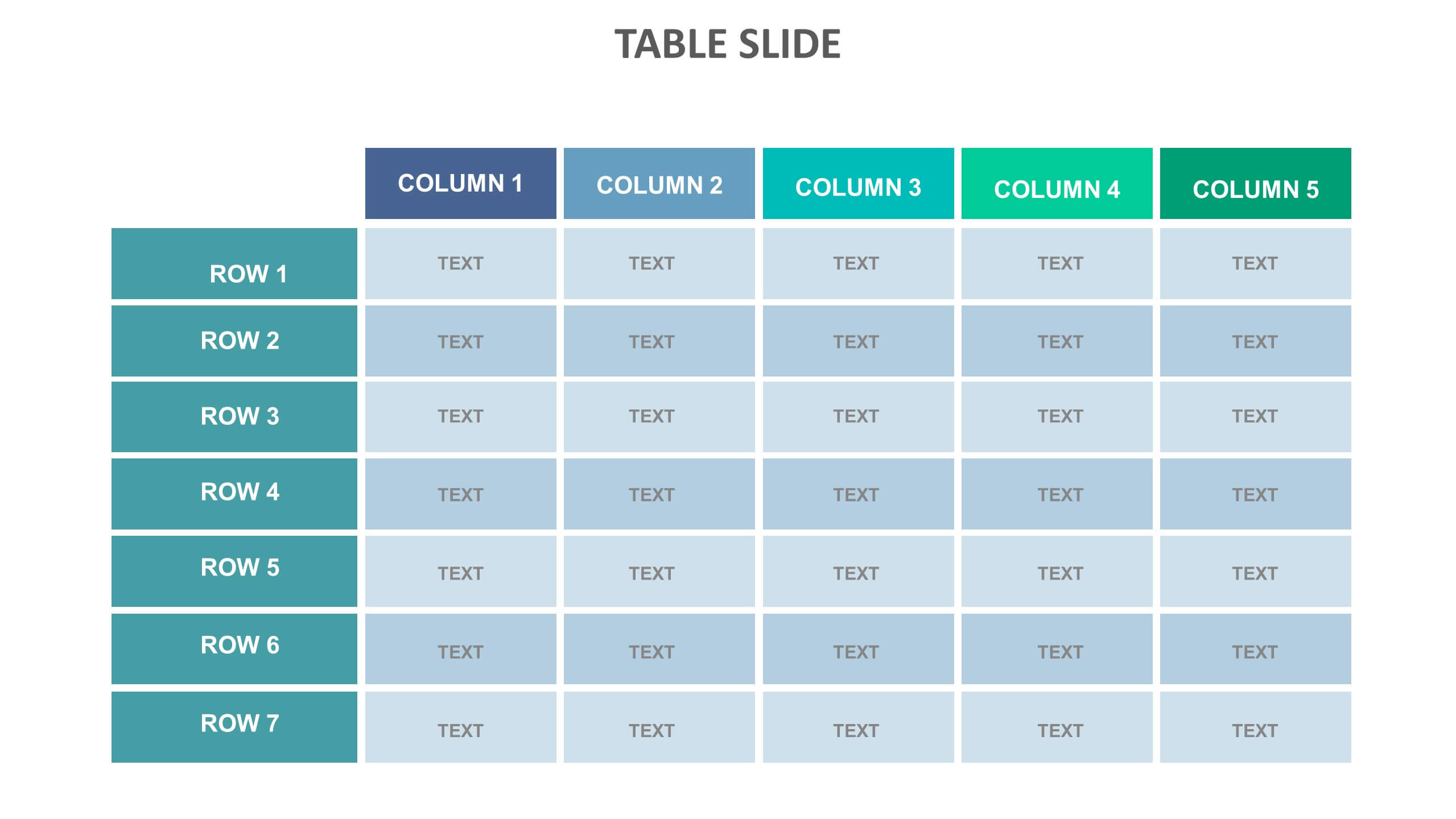 google-slides-table-template