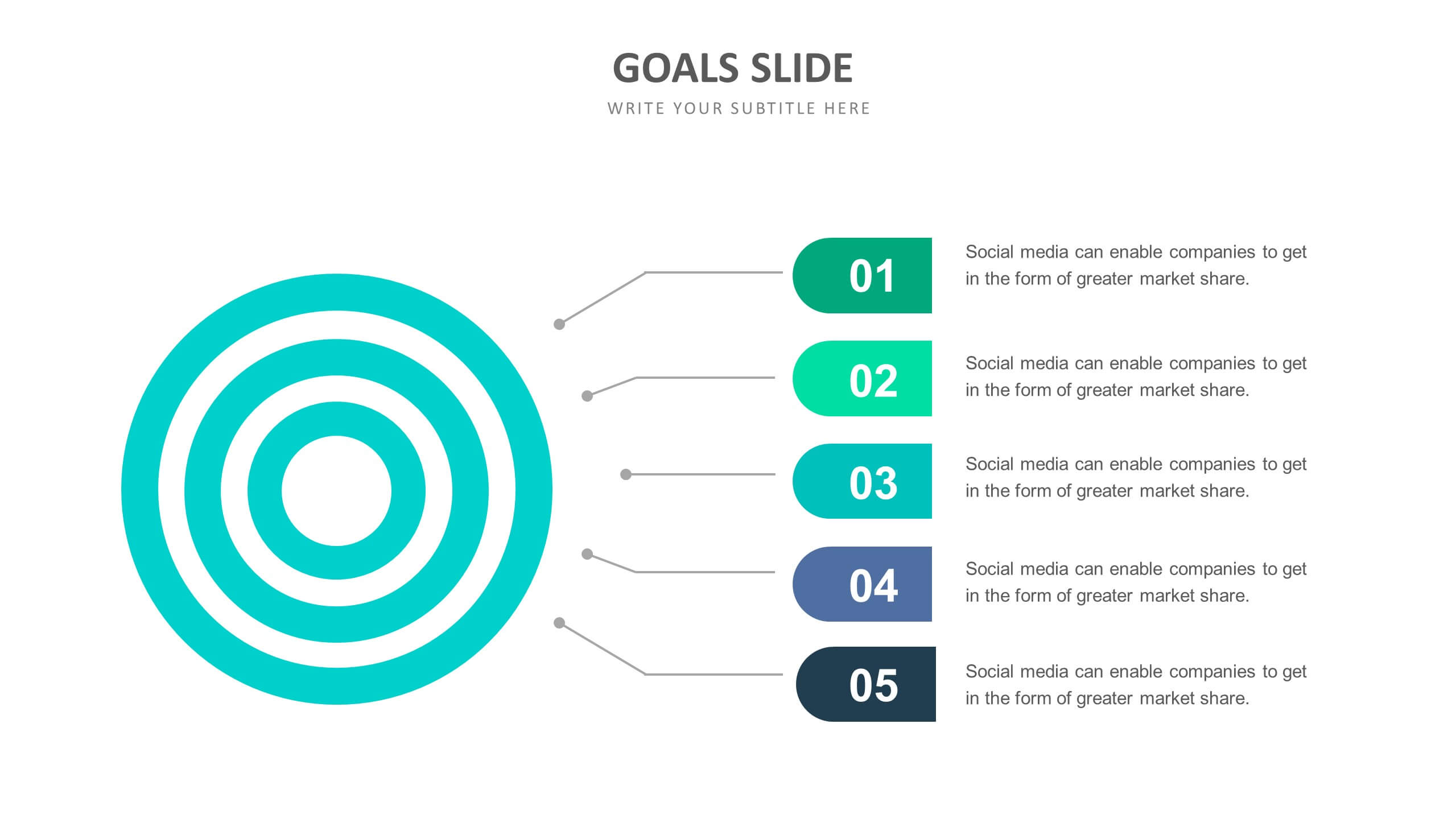 Goal Slide Templates Biz Infograph