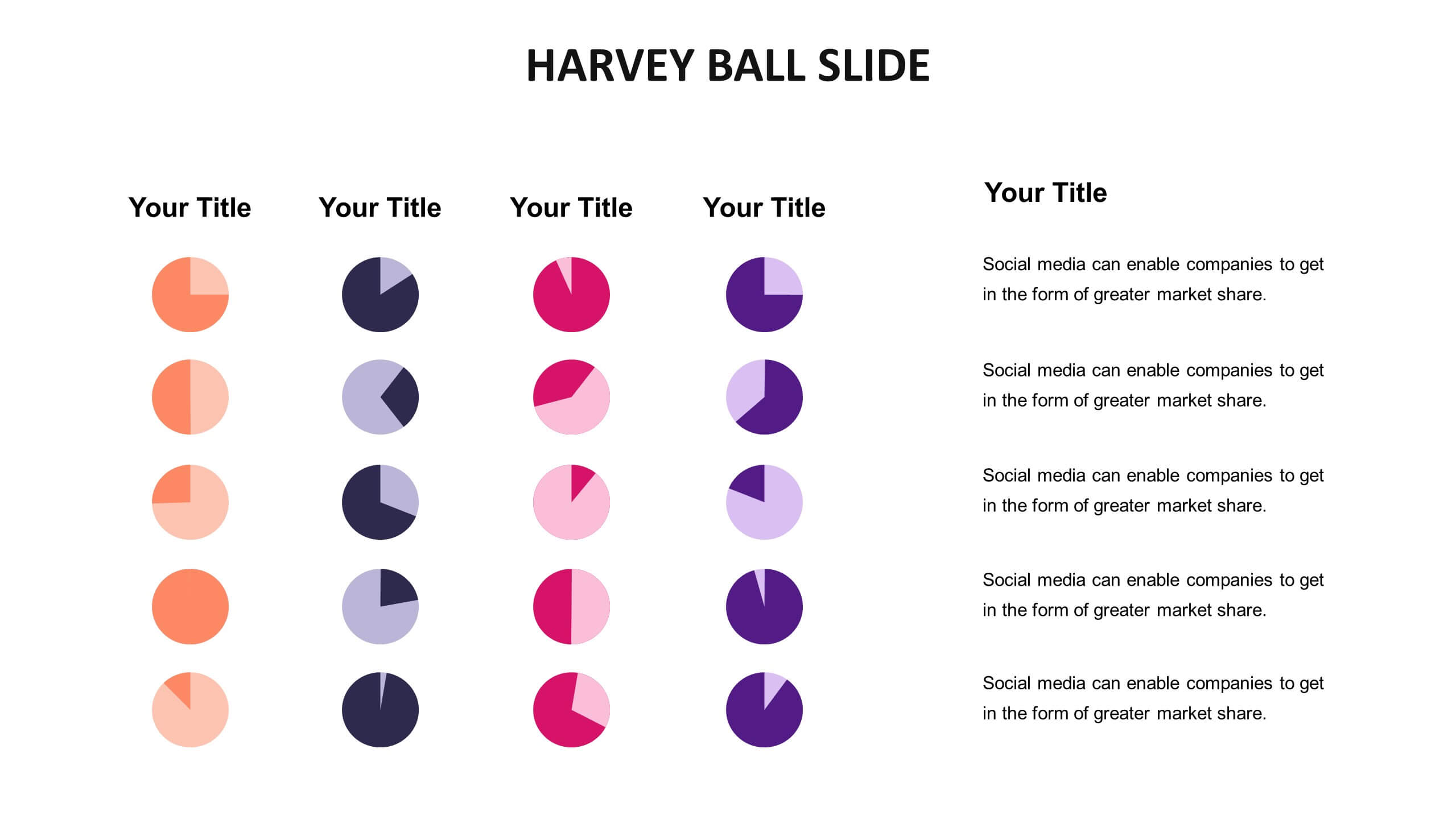 Harvey Ball Slide Templates Biz Infograph