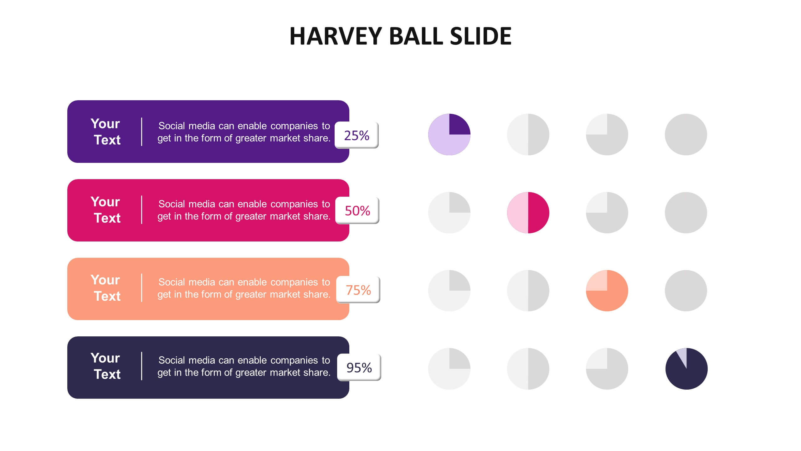 Harvey Ball Slide Templates | Biz Infograph