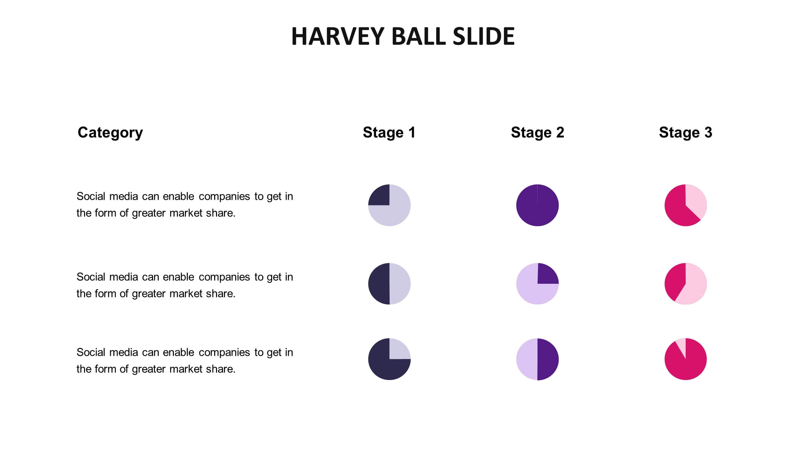 Harvey Ball Slide Templates | Biz Infograph