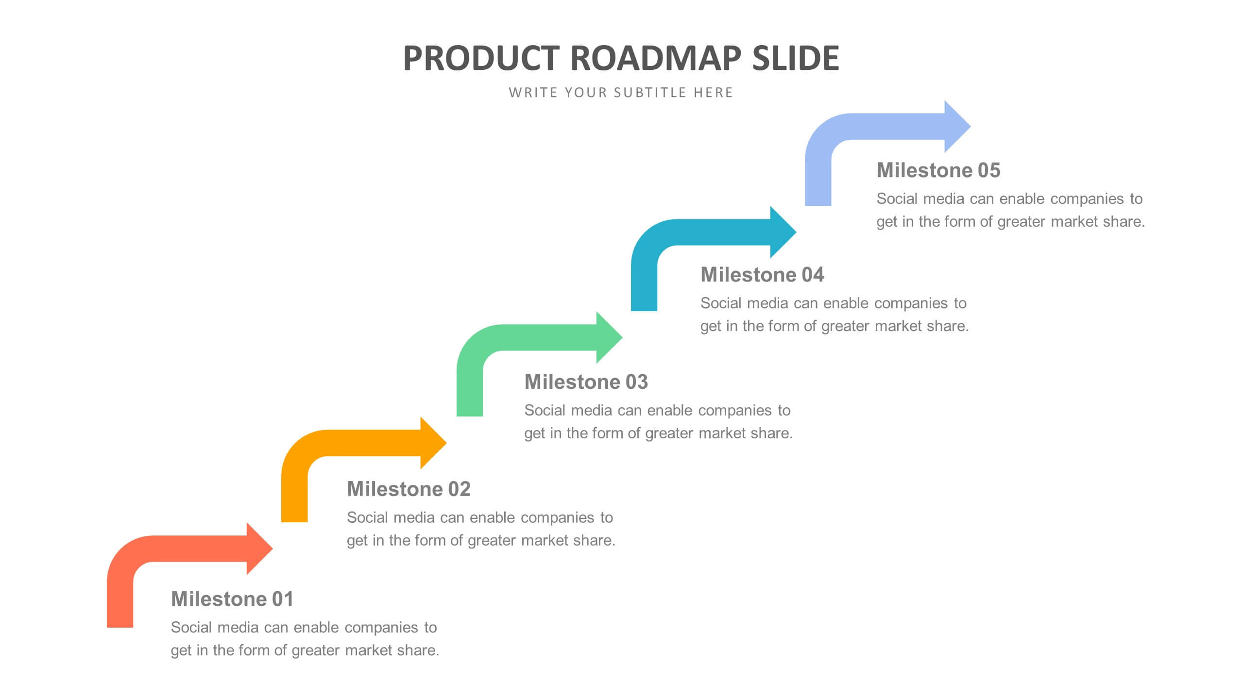Product Roadmap Slide Templates Biz Infograph - Gambaran
