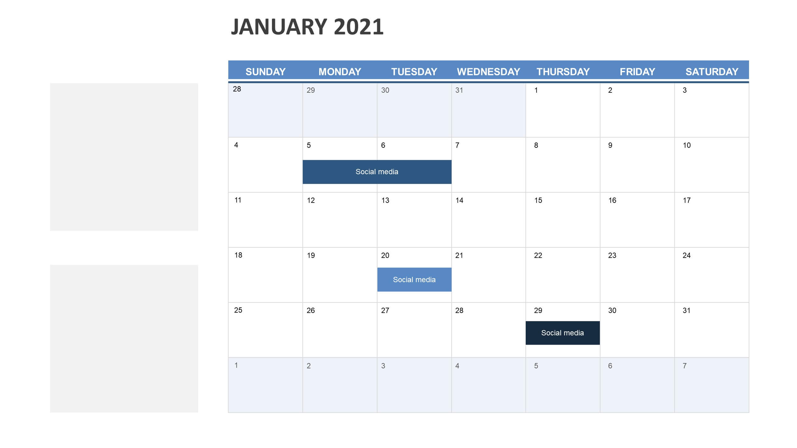 Calendar slide templates | Biz Infograph