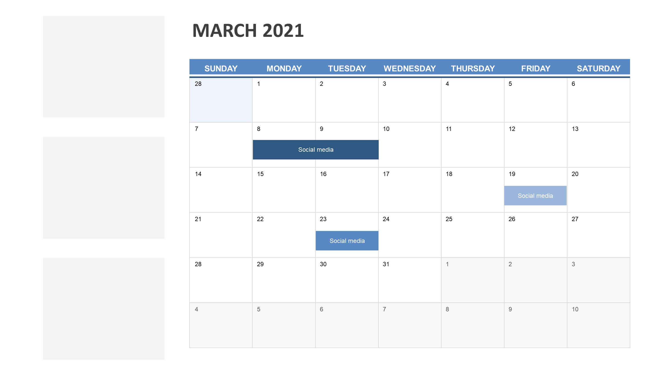 Calendar slide templates | Biz Infograph