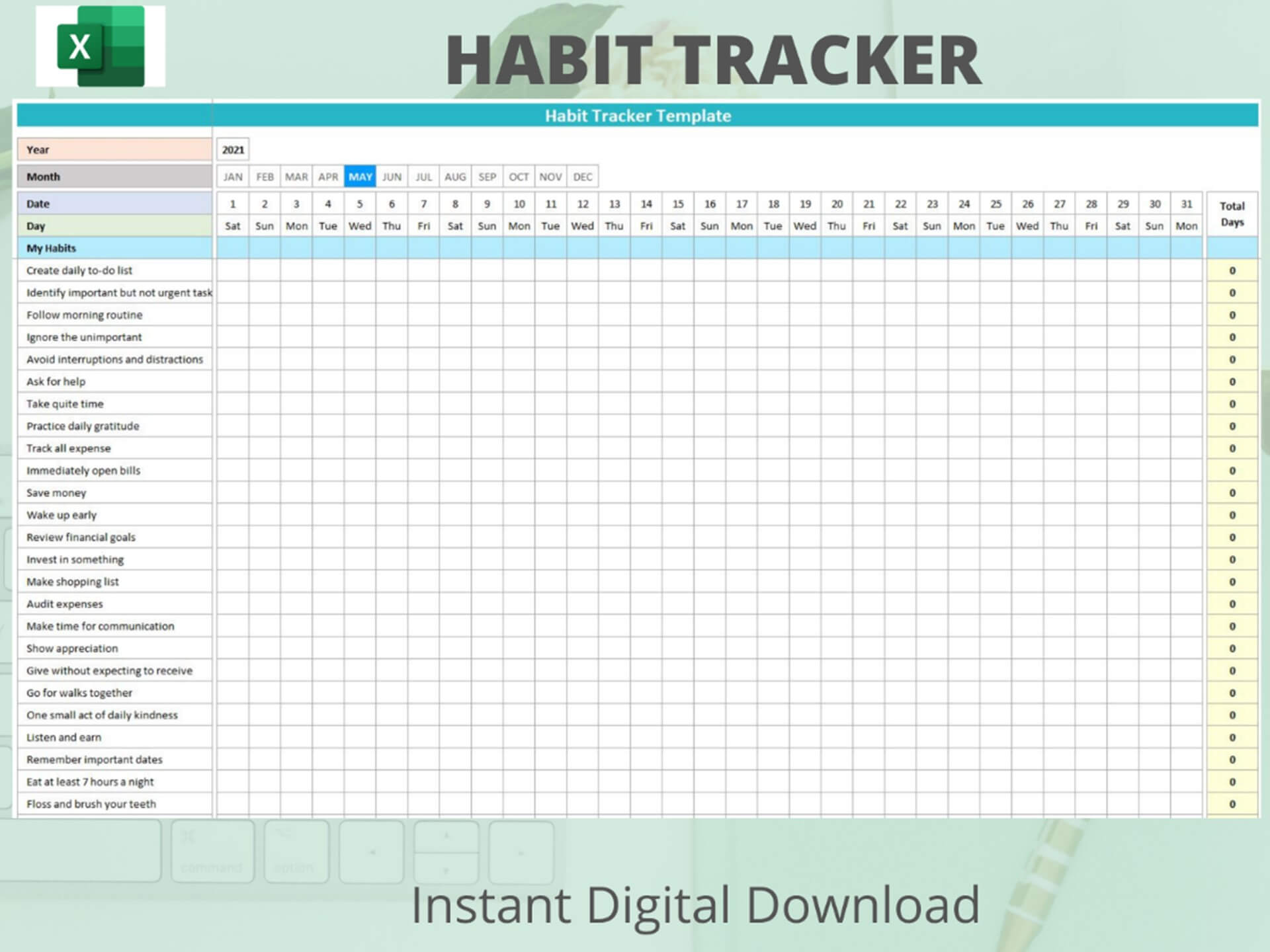Dashboard Templates: Habit Tracker