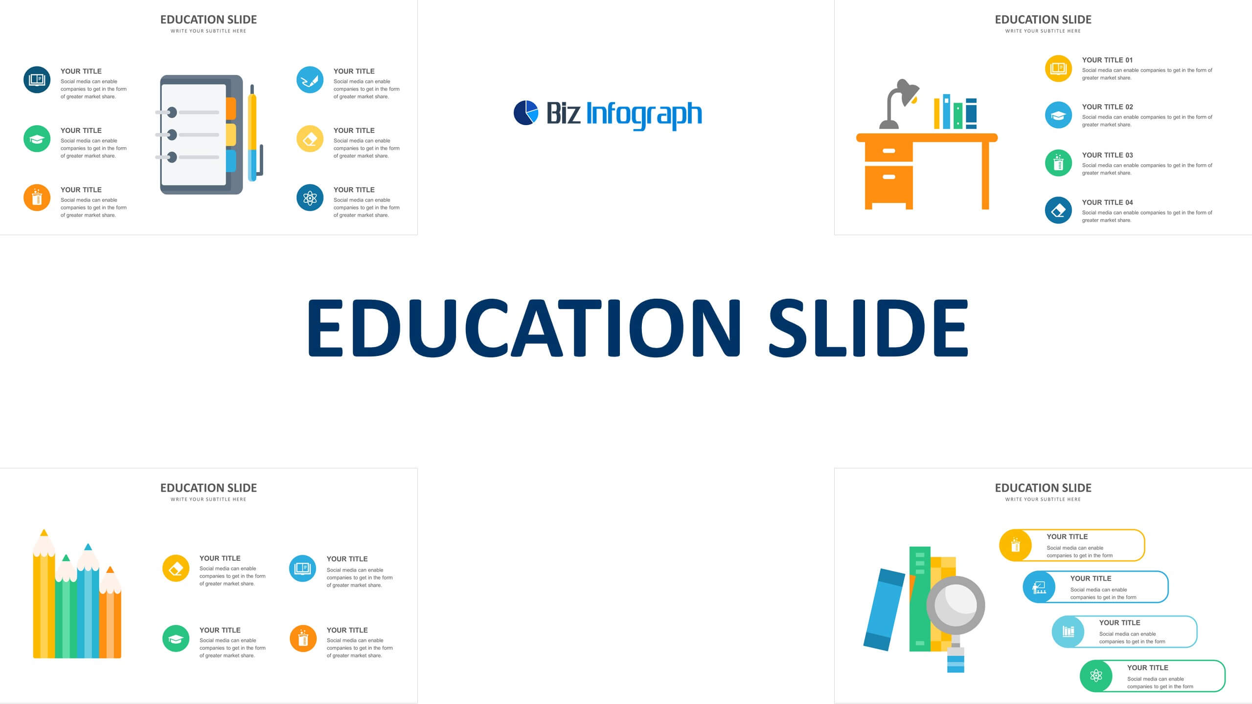 Education Slide templates | Biz Infograph